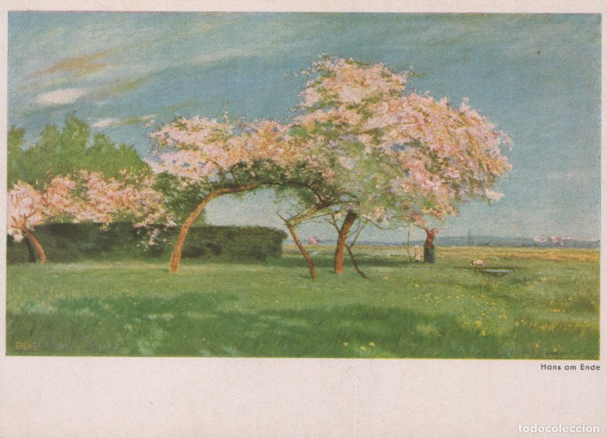 Postkarten: Germany Landscape Hans am Ende Spring Day Blossoming Trees Art Unposted *YAU803