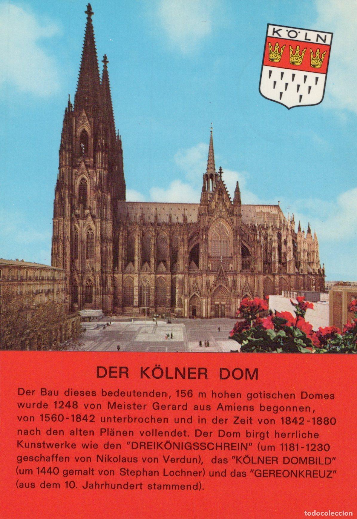 Postkarten: Germany Cologne Cathedral Gothic Architecture Cityscape Flowers *YAT136