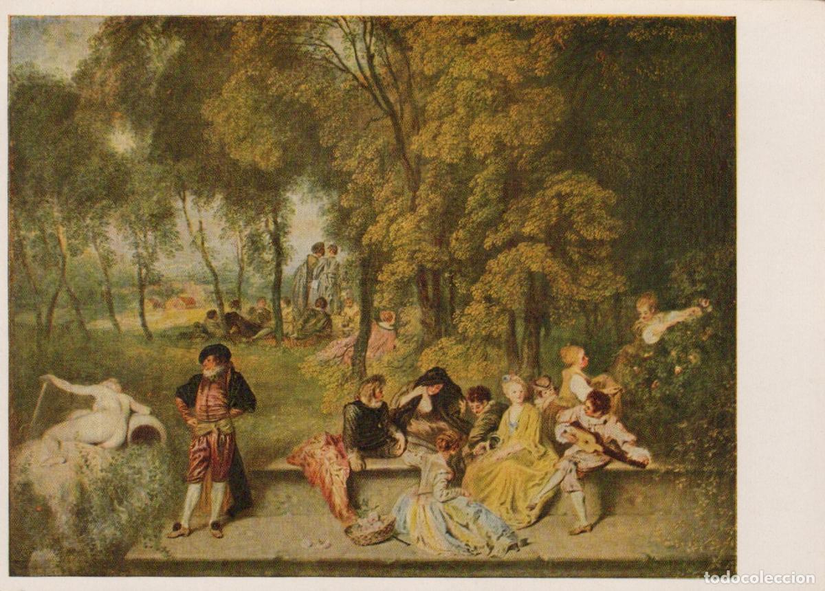 Cartoline: Germany Dresden Antoine Watteau Gesellige Unterhaltung IM Unposted *YAU734