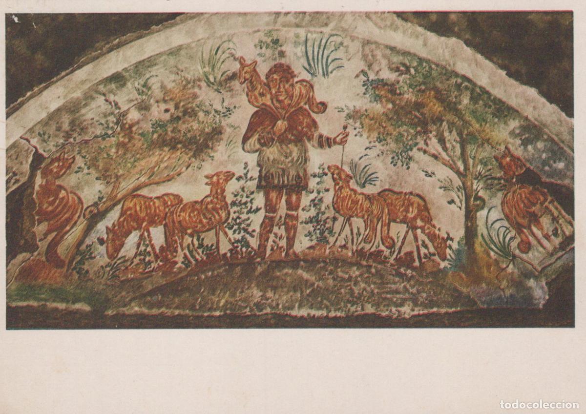 Cartoline: Italy Rome Catacomb of S Domitilla Good Shepherd With Flock Unposted *YAU863