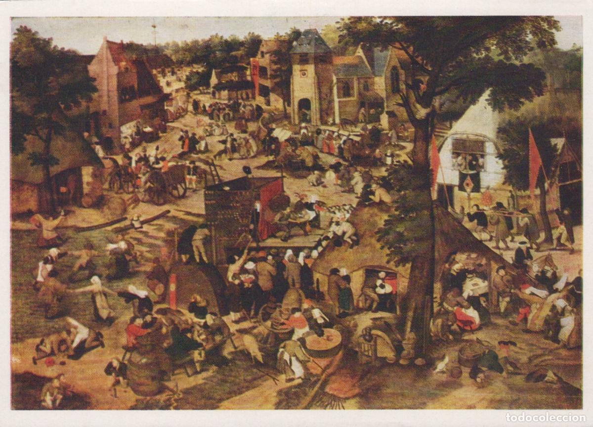 Postkarten: Russia Leningrad A Bustling Village Fair With A Theatrical Unposted *YAU967