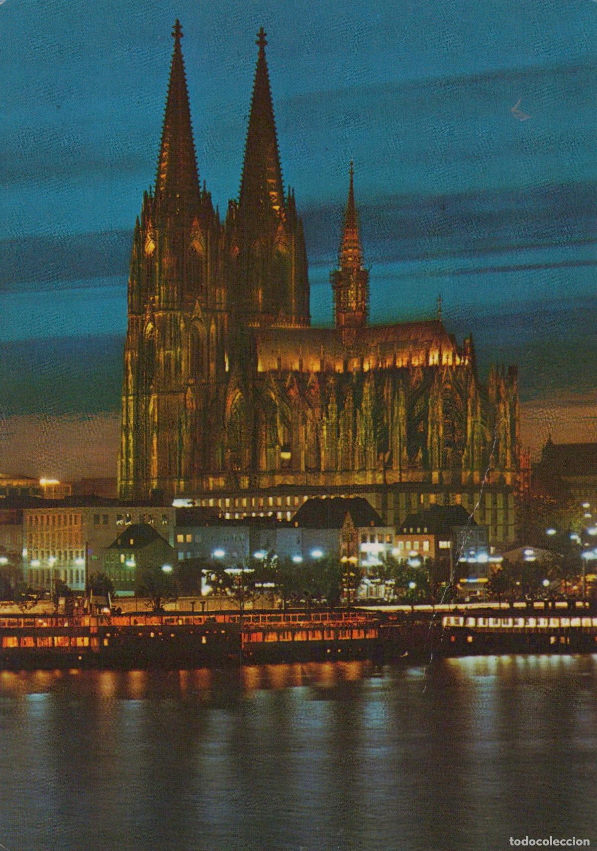 Postales: Germany Cologne Cathedral Dom At Night Rhine River Unposted *YAT188