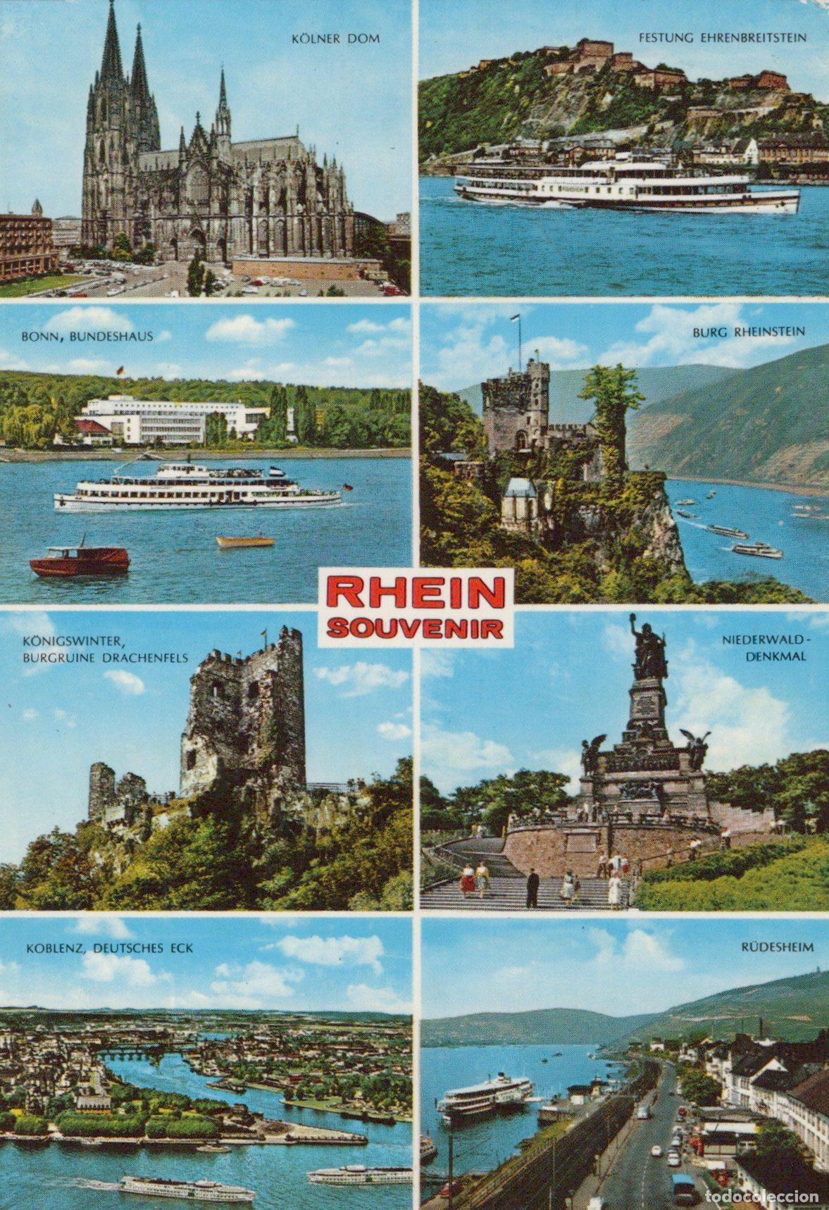 Cartes Postales: Germany Cologne Rhine River Souvenir Multi View Bonn Koblenz Rudesheim *YAT213