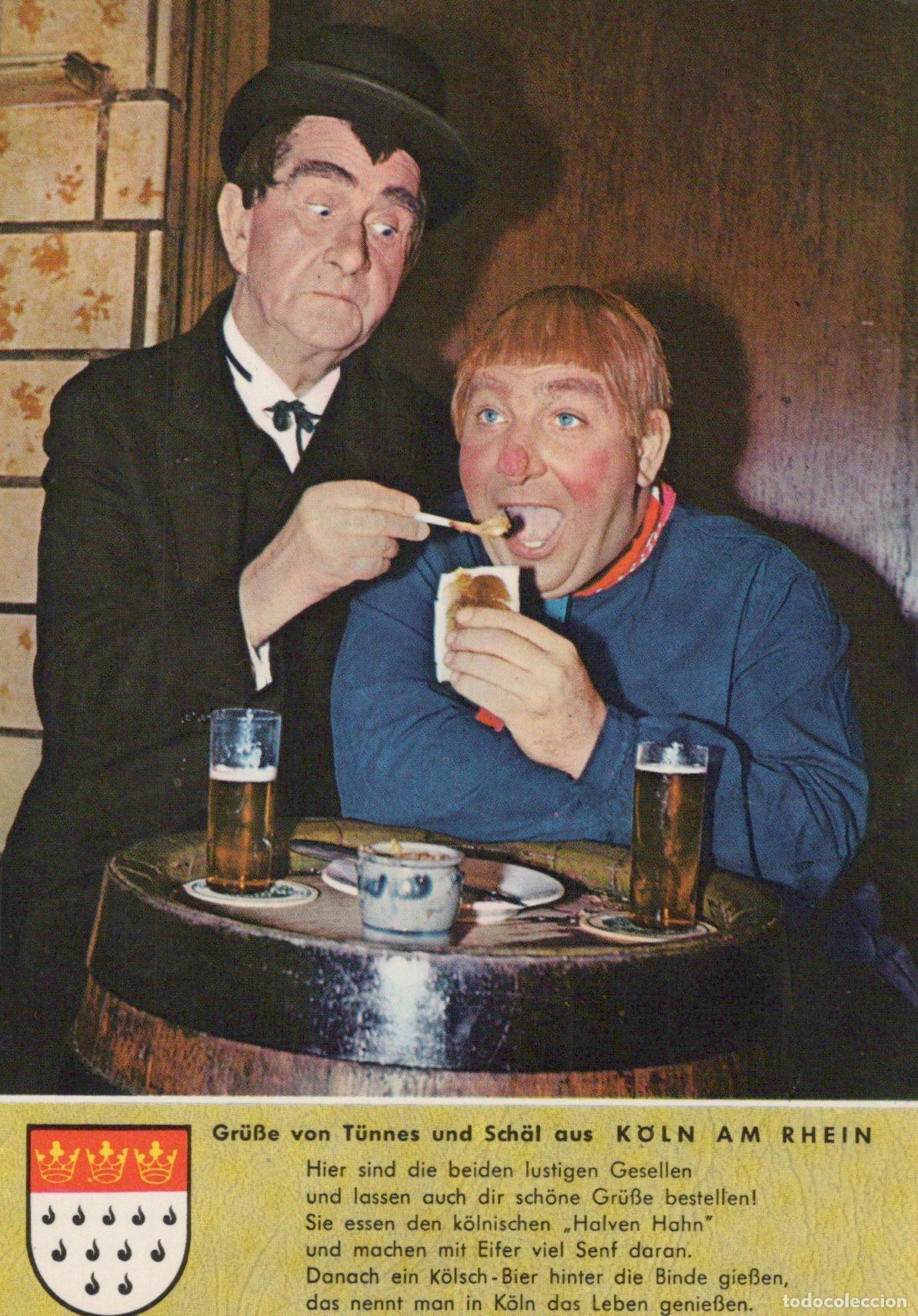 Cartes Postales: Germany Cologne T&uuml;nnes and Sch&auml;l Eating Halven Hahn With Beer Unposted *YAT143