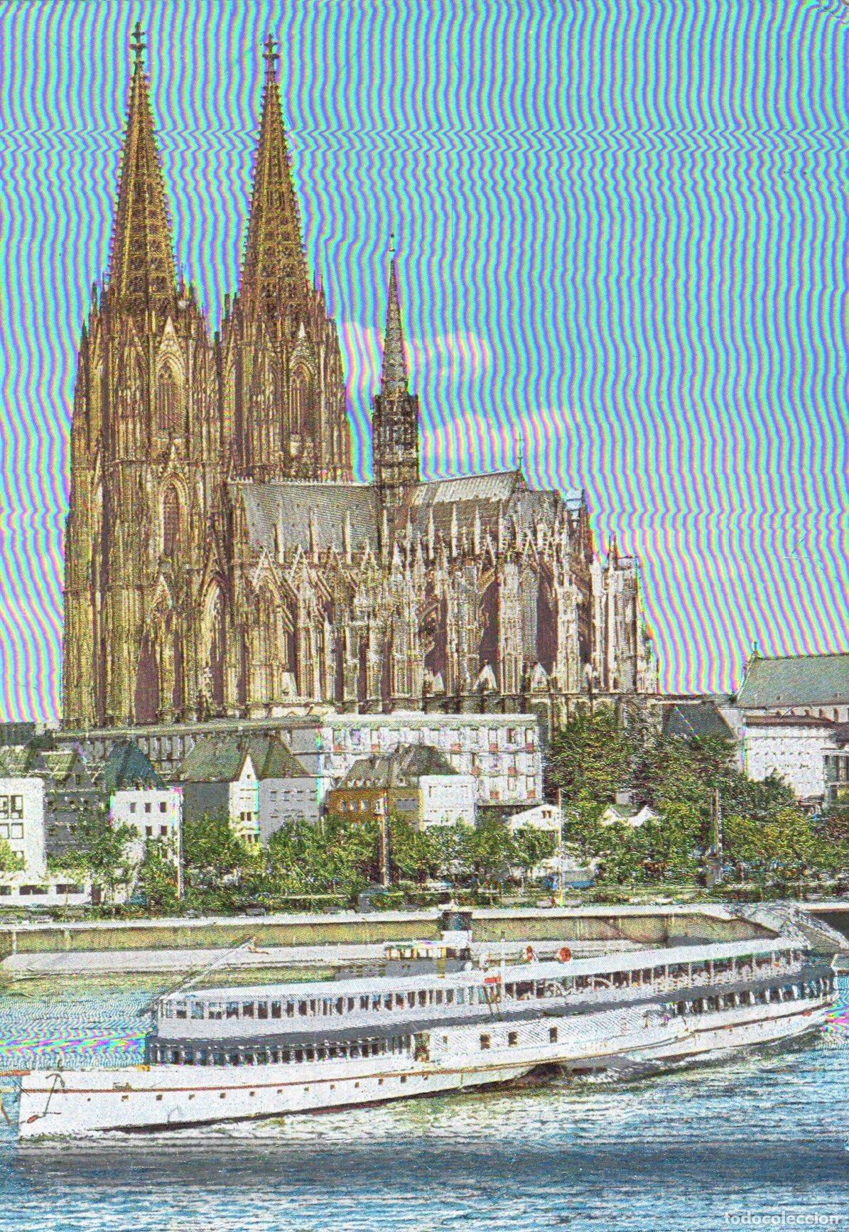 Postkarten: Germany Cologne Cathedral and Rhine River Steamboat *YAT148