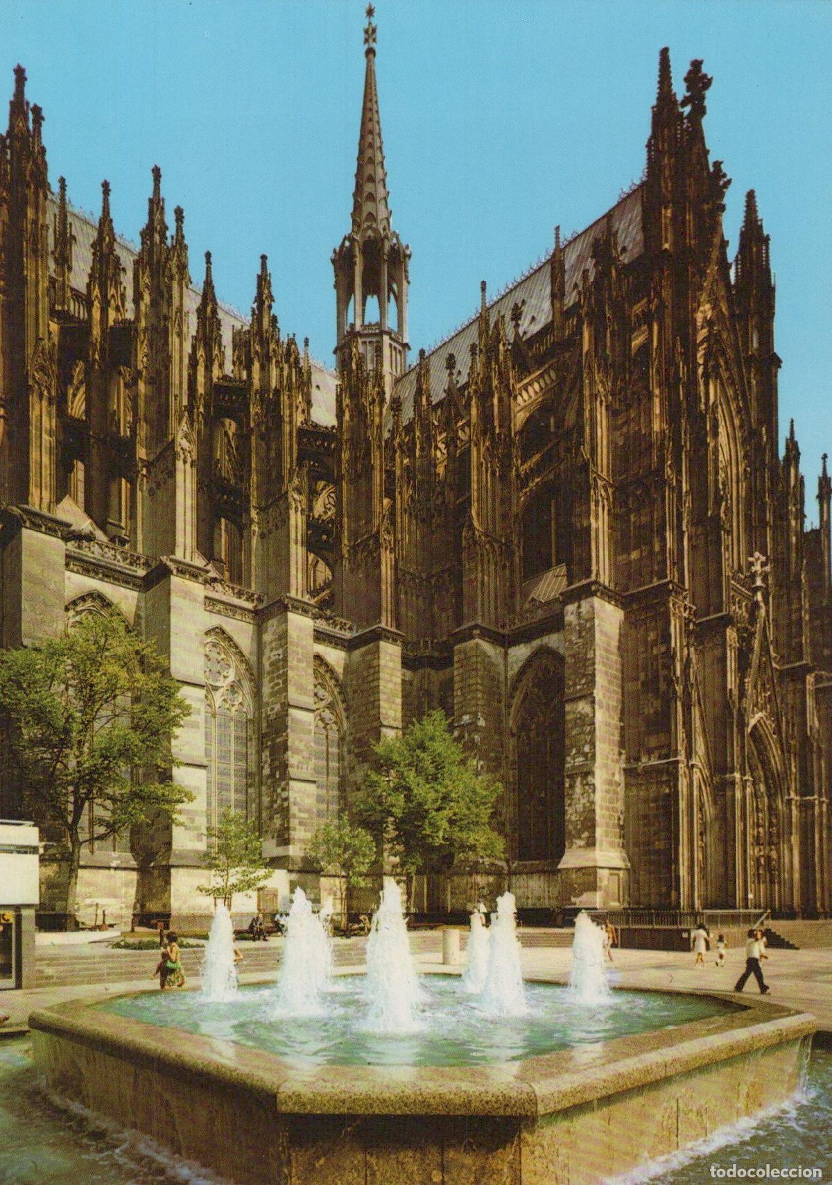 Postkarten: Germany Cologne Cathedral South Side Fountain Architecture Unposted *YAT163