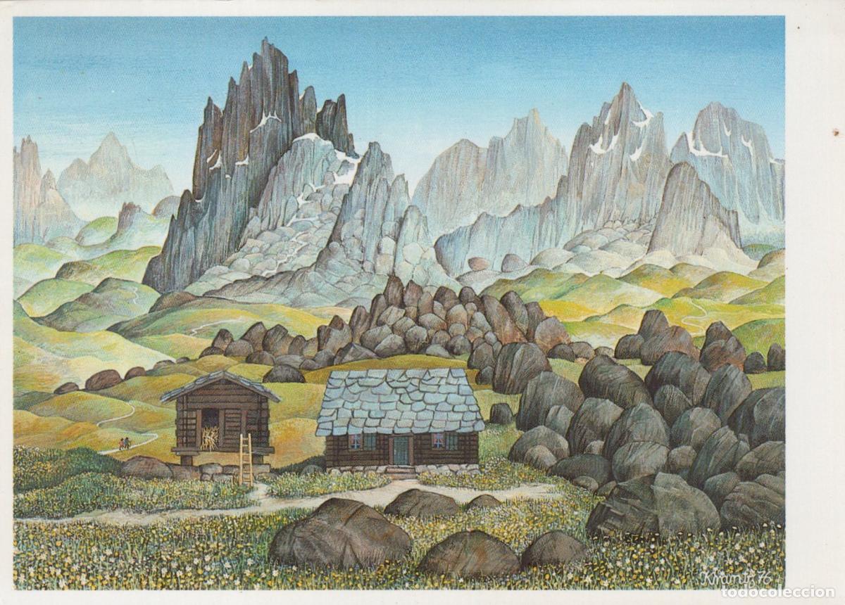 Cartes Postales: Alpine Mountain Landscape Painting Unposted *YAU859