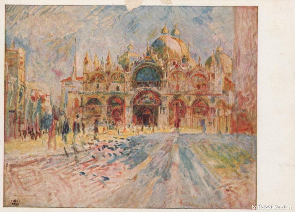 Cartes Postales: Italy Venice St Mark S Square Auguste Renoir Painting Unposted *YAU989