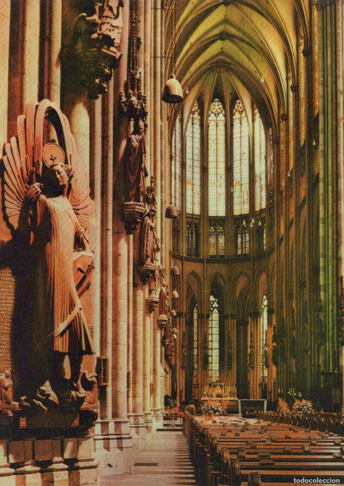 Cartes Postales: Germany Cologne Cathedral Interior With Stained Glass Windows Unposted *YAT199