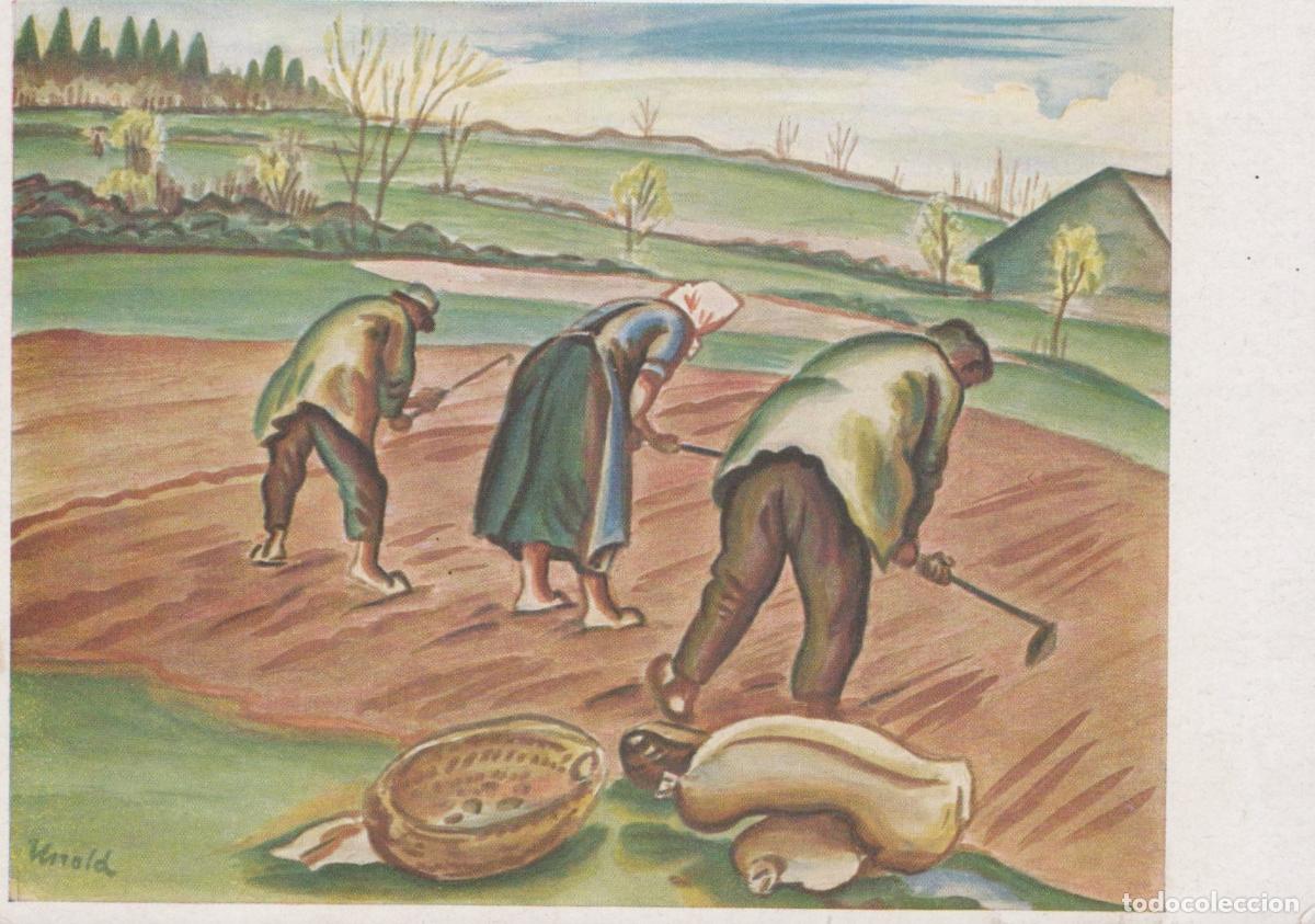 Cartes Postales: Germany German Farmers Working Field Max Unold Art 1937 Unposted *YAU874