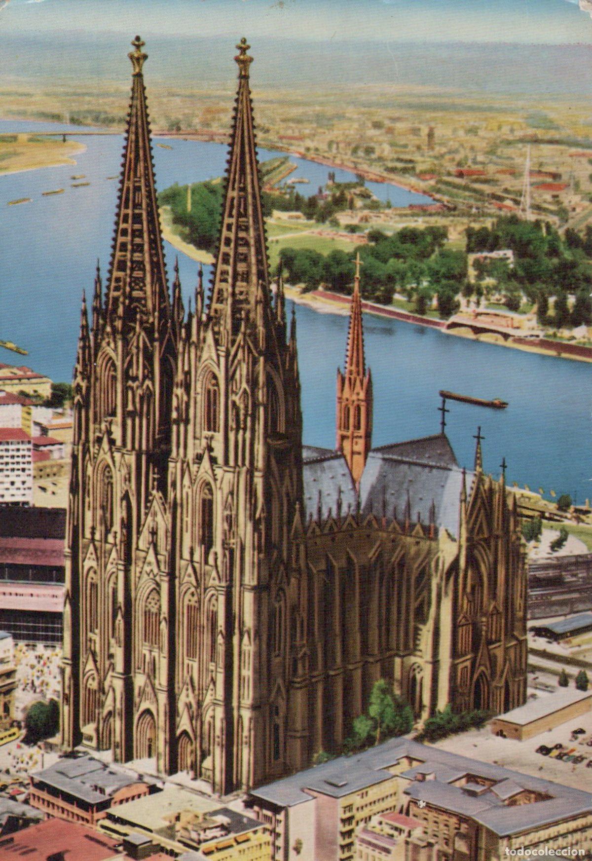 Cartes Postales: Germany Cologne Cathedral Aerial View Rhine River Architecture Cityscape *YAT340