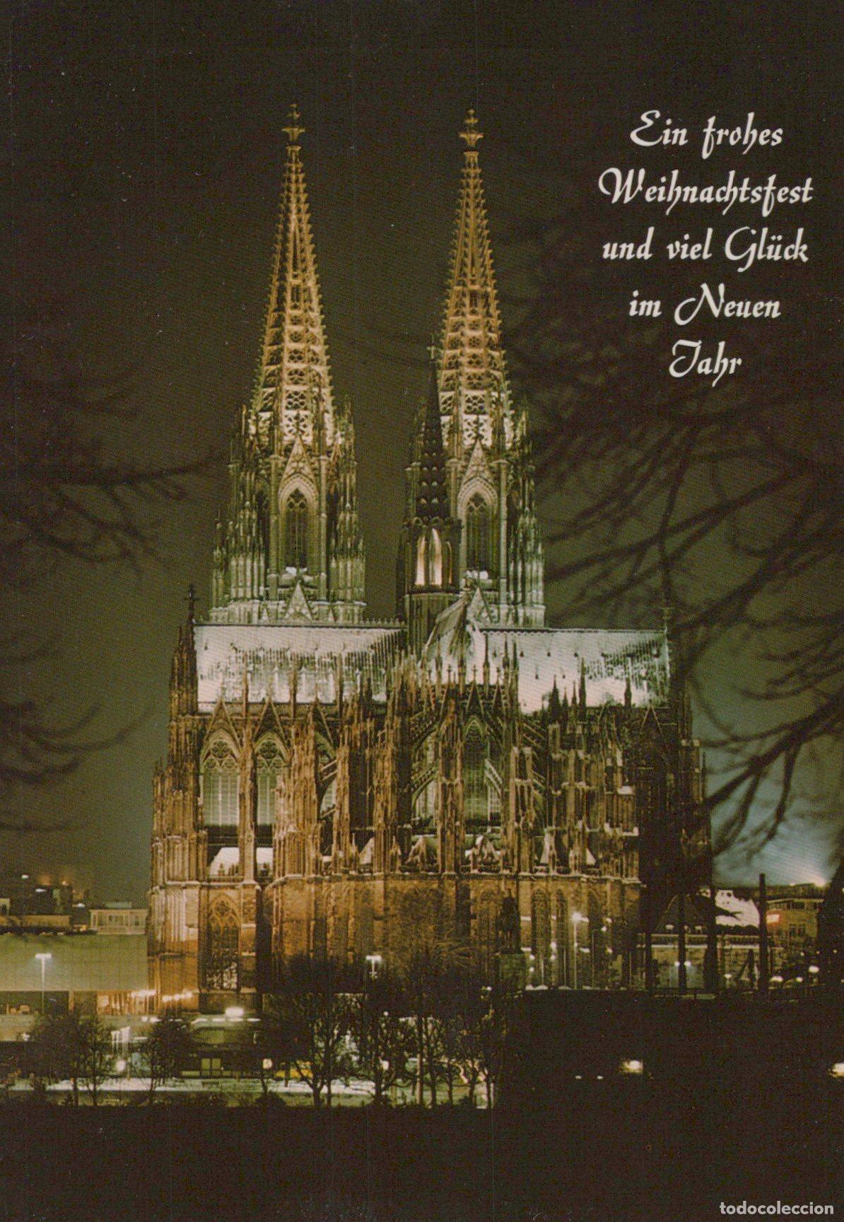 Cartes Postales: Germany Cologne Cathedral At Night Christmas New Year Greetings *YAT214