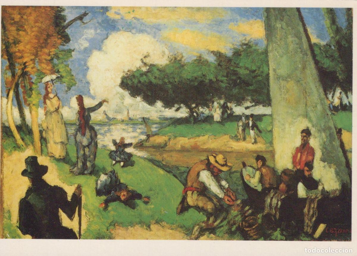 Postales: Germany T&uuml;bingen Paul Cezanne River Landscape With Fishermen Unposted *YAU899