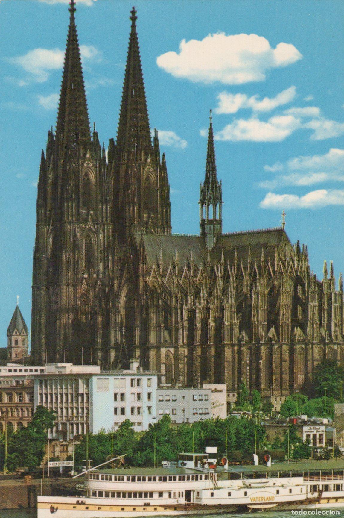 Cartes Postales: Germany Cologne Cathedral Rhine River Steamboat Vaterland Unposted *YAT240
