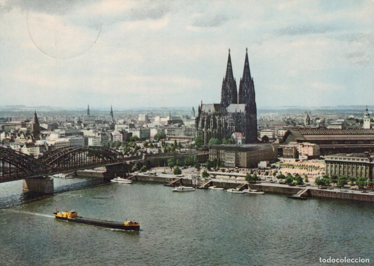 Postales: Germany Cologne Hohenzollern Bridge Cathedral Rhine River Cityscape *YAT440