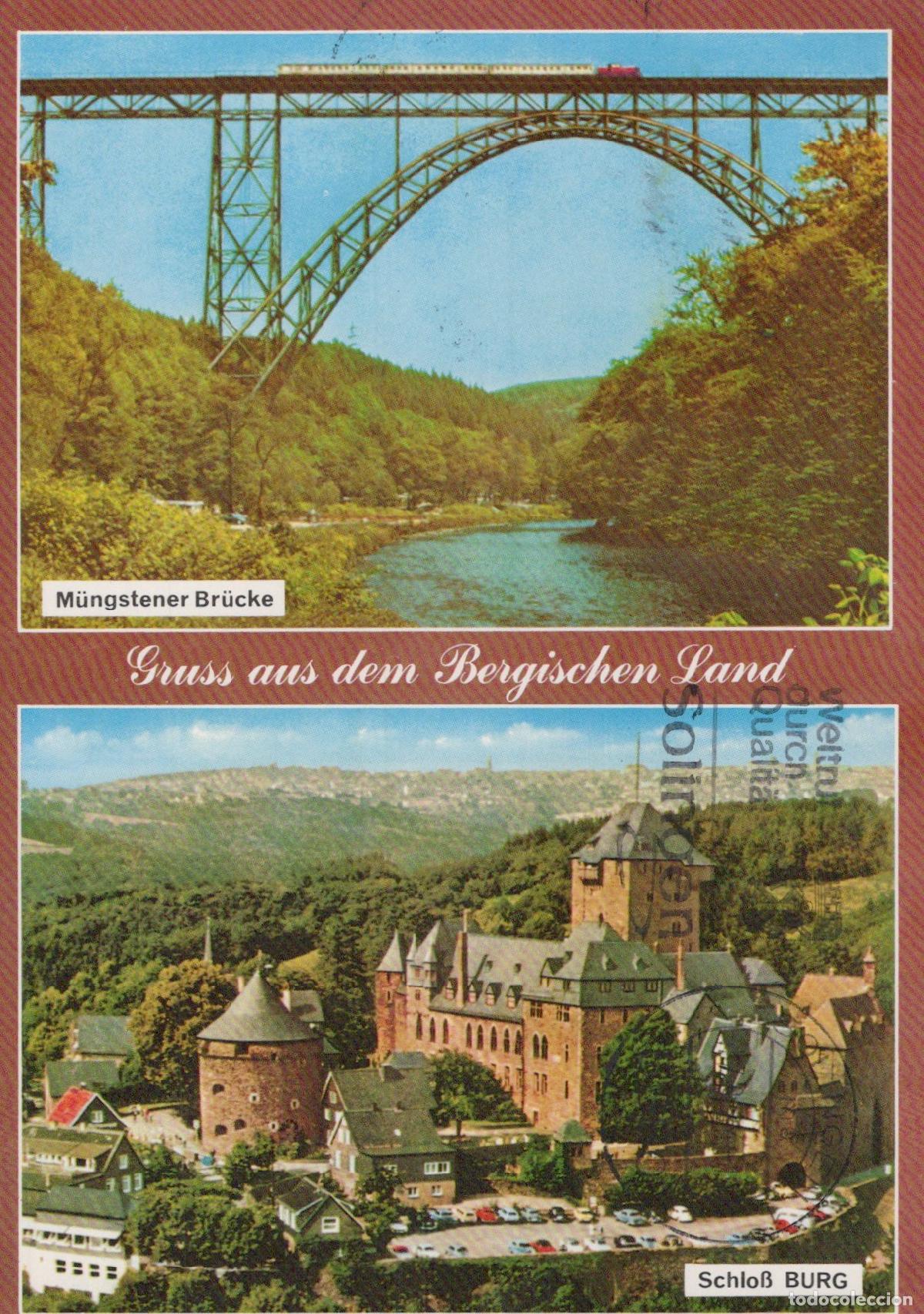 Postkarten: Germany Solingen M&uuml;ngstener Bridge Schloss Burg Castle Bergisches Land *YAT330