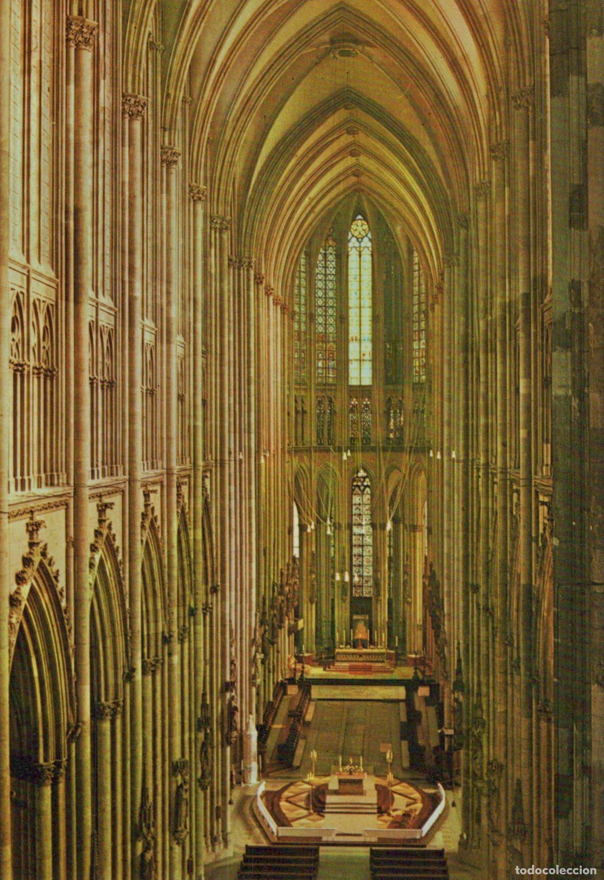 Postcards: Germany Cologne Cathedral Interior View Architecture Unposted *YAT357