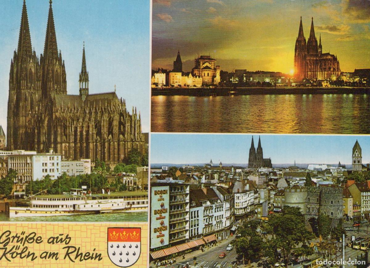 Postcards: Germany Cologne Cathedral and Rhine River Views *YAT495