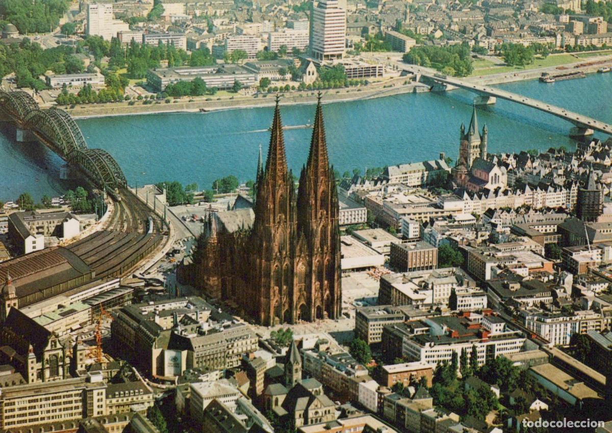 Postales: Germany Cologne Aerial View With Cathedral Hohenzollern Bridge Unposted *YAT467