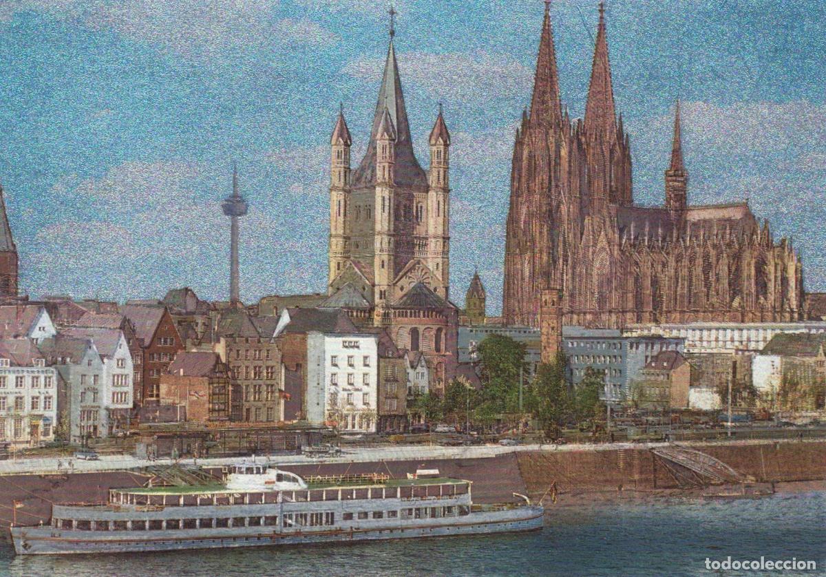 Postales: Germany Cologne Rhine Promenade With Cathedral and Gro&szlig; St Unposted *YAT477