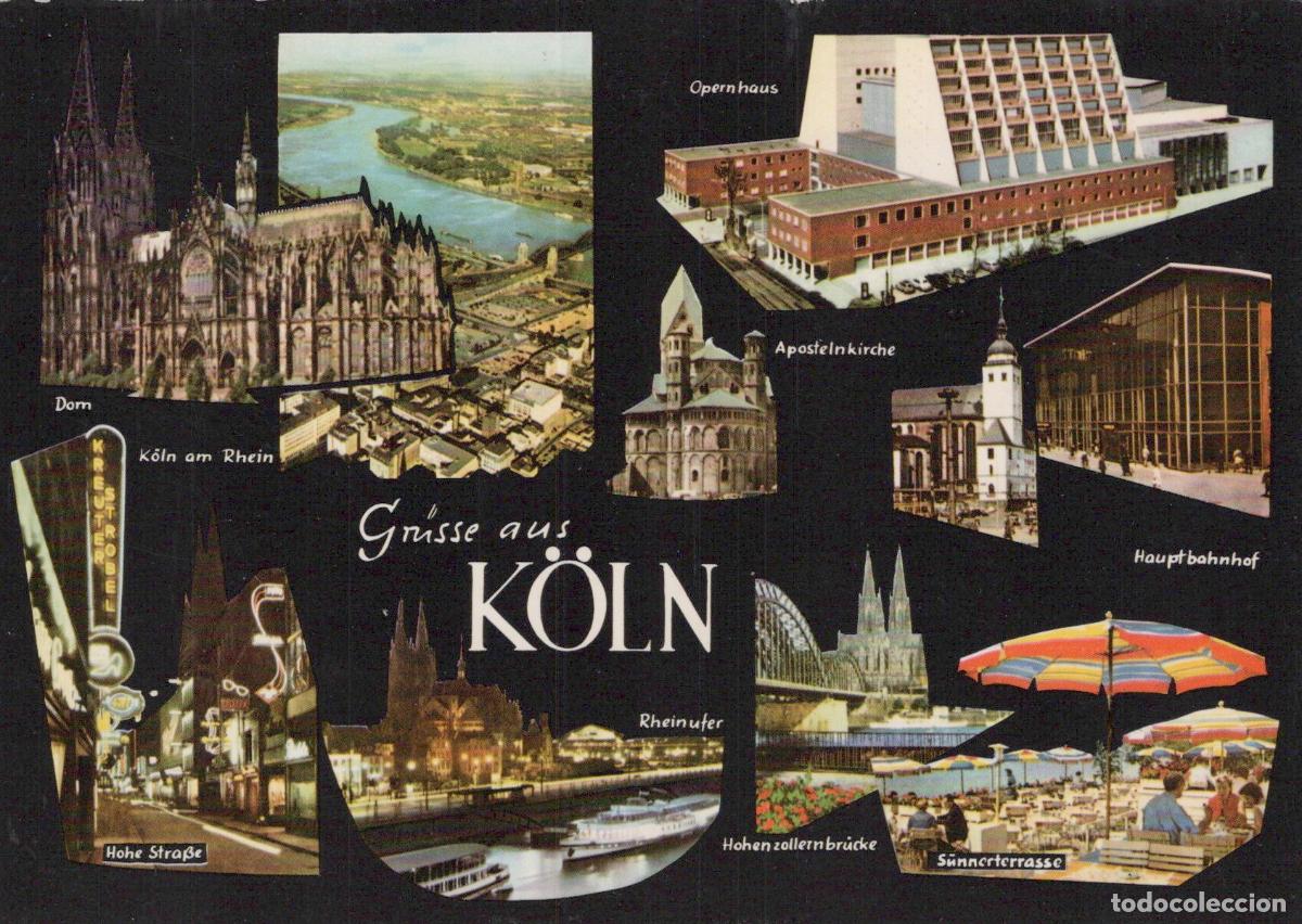 Postales: Germany Cologne Multi View Cathedral Opera House Rhine River *YAT590