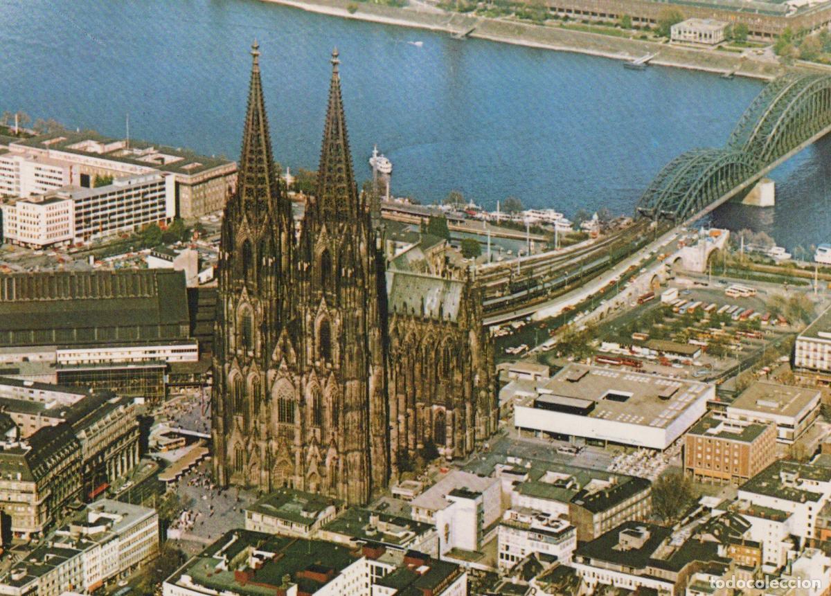 Postales: Germany Cologne Cathedral Hohenzollern Bridge Rhine River Aerial View *YAT492