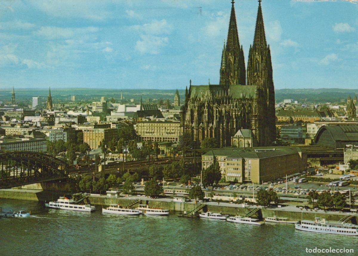 Postales: Germany Cologne Cathedral Hohenzollern Bridge Rhine River Cityscape *YAT610