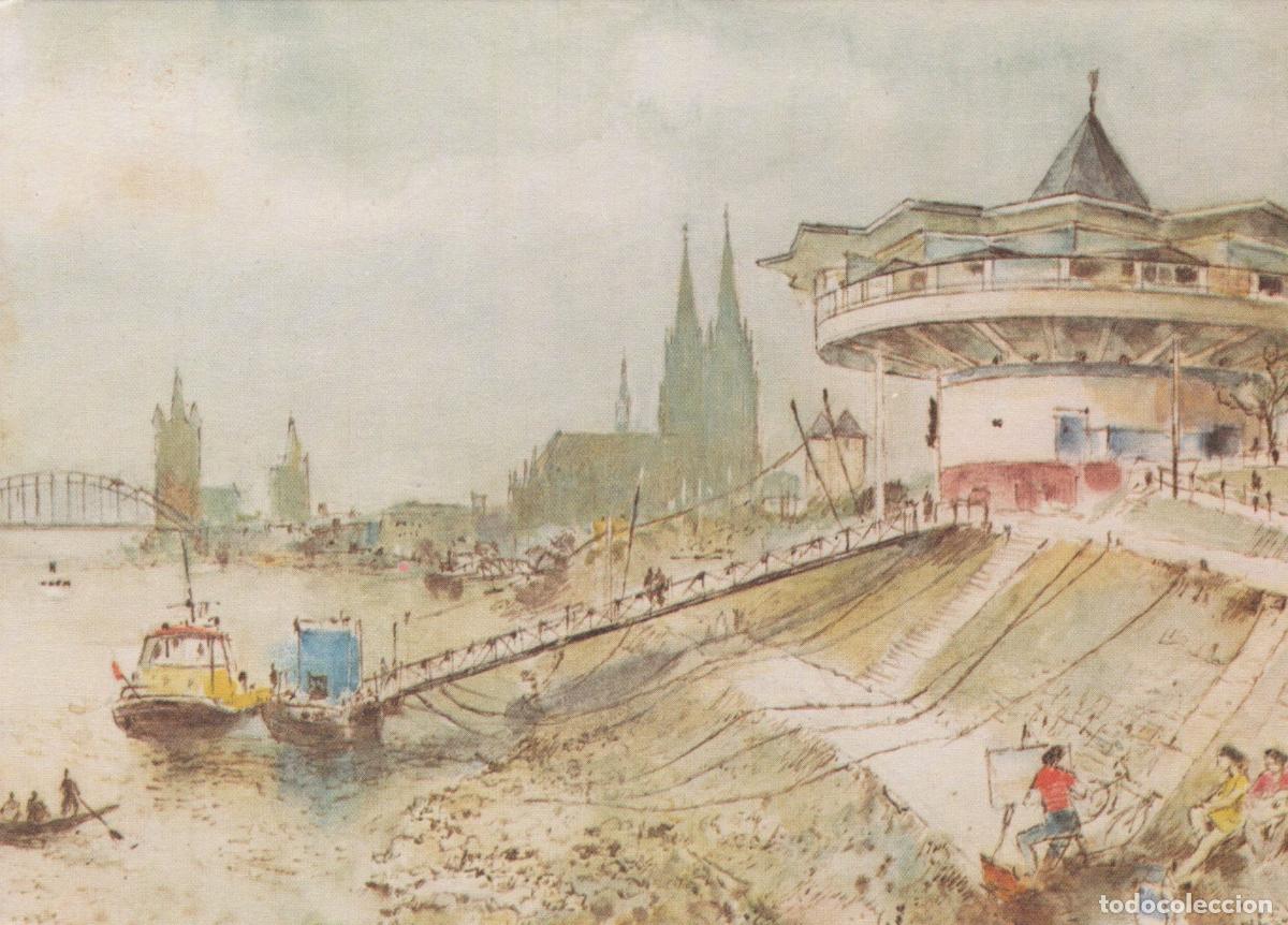 Postales: Germany Cologne Rhine River Waterfront With Bastei Restaurant Unposted *YAT502