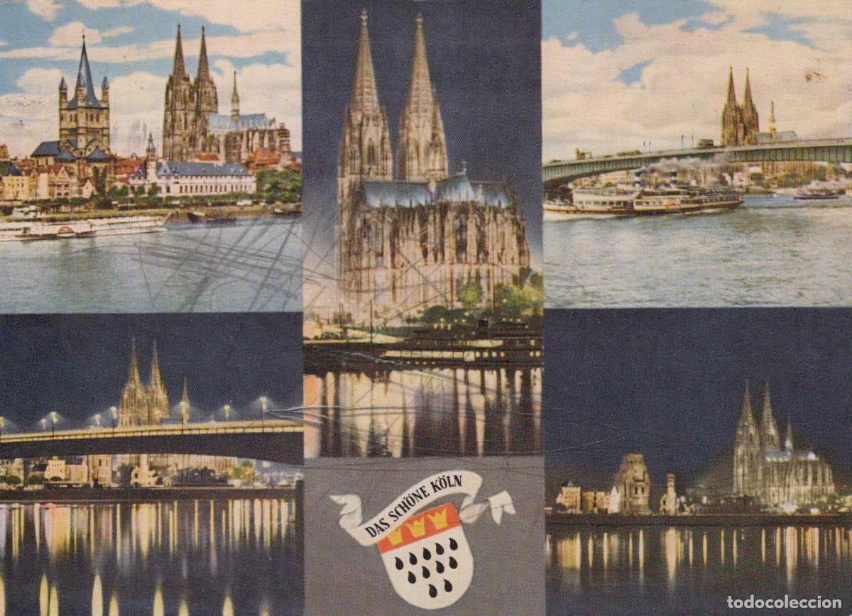 Postales: Germany Cologne On the Rhine Cathedral Bridges River Boats Day Night *YAT615