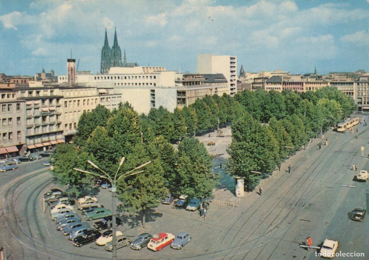 Postales: Germany Cologne Neumarkt Square With Cathedral in Background 1950s *YAT620