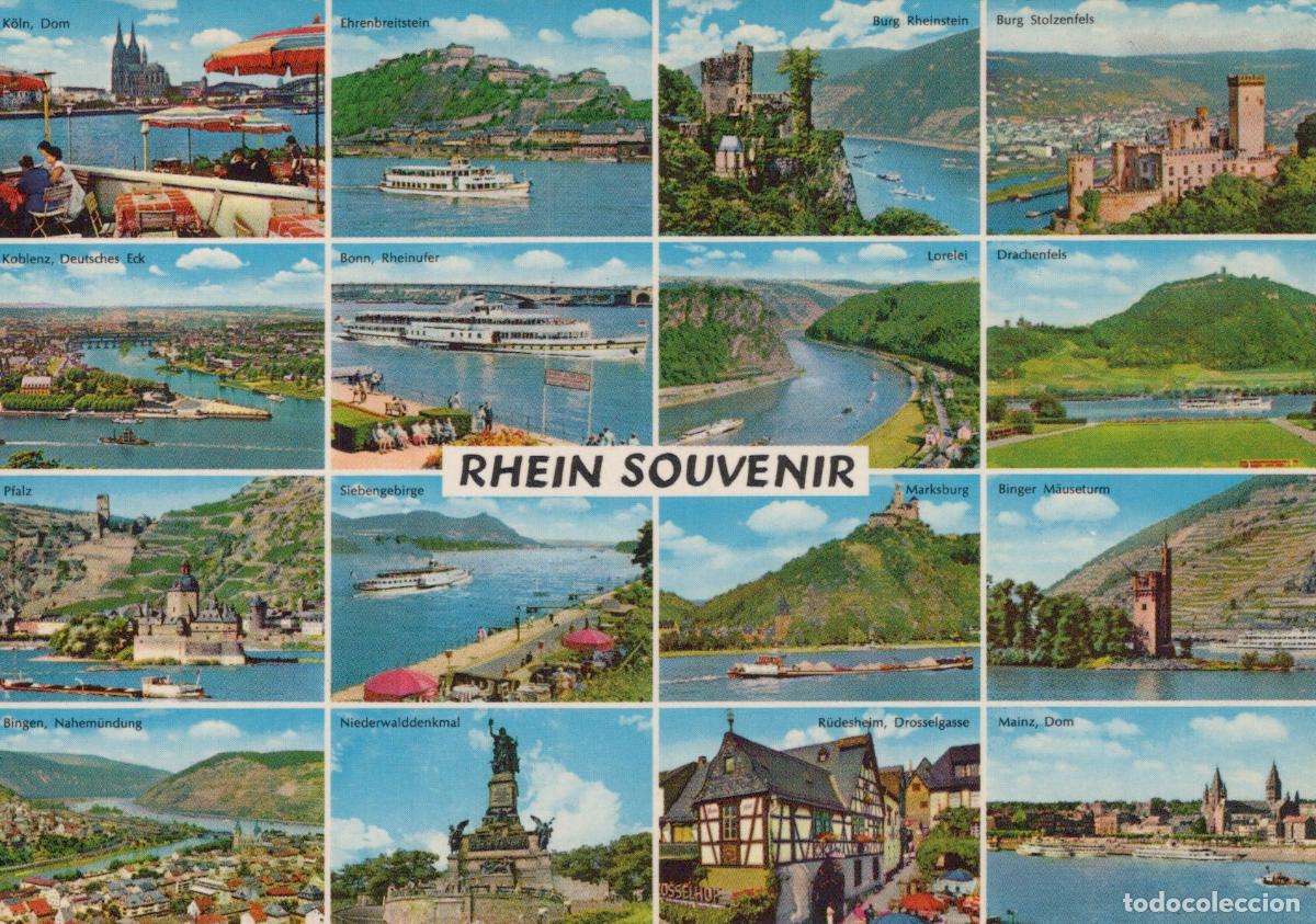 Postales: Germany Multiple Cities Rhine River Souvenir Multi View Castles Unposted *YAT640