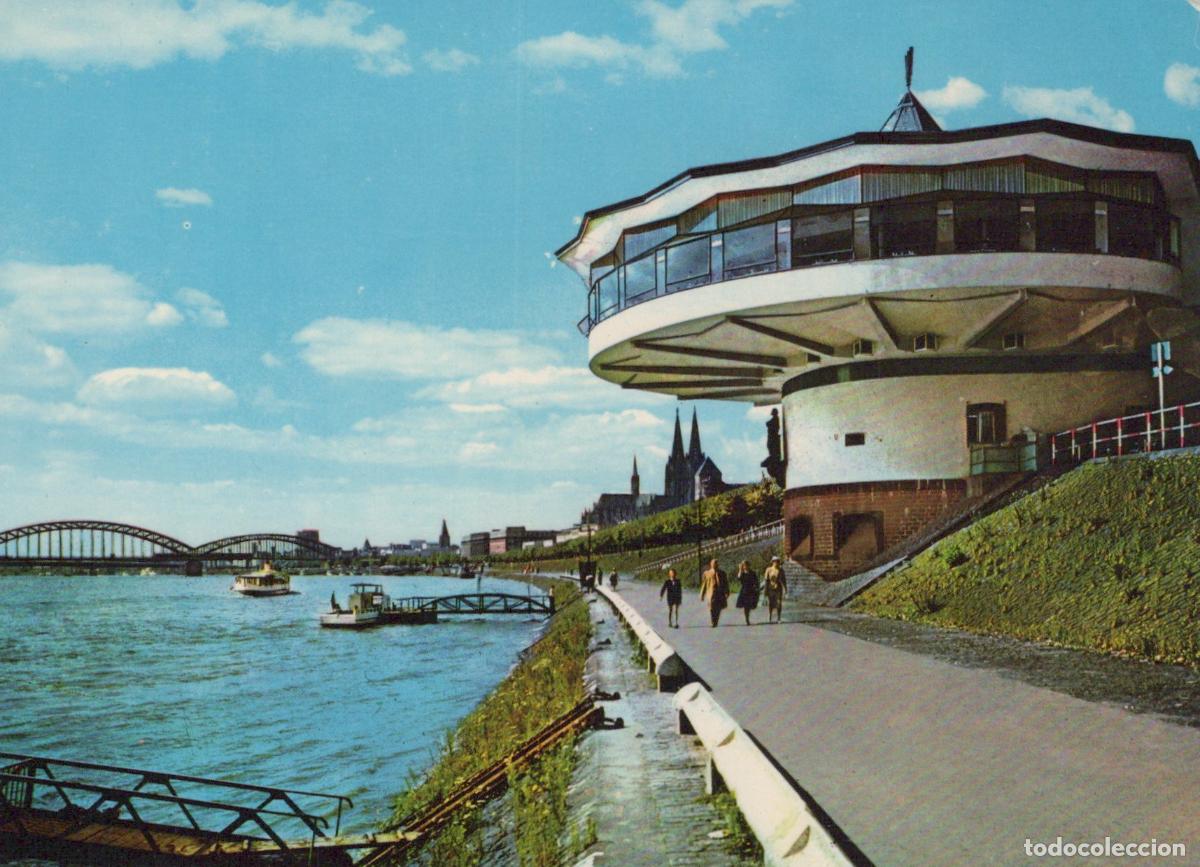 Postcards: Germany Cologne Restaurant Bastei On Rhine River With Cathedral Unposted *YAT650