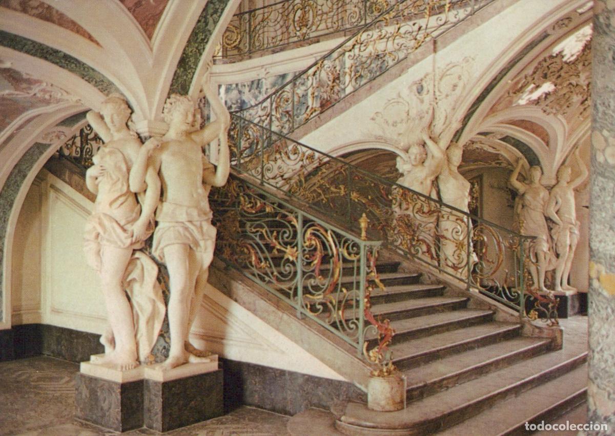 Postcards: Germany Br&uuml;hl Augustusburg Palace Grand Staircase Balthasar Neumann *YAT547