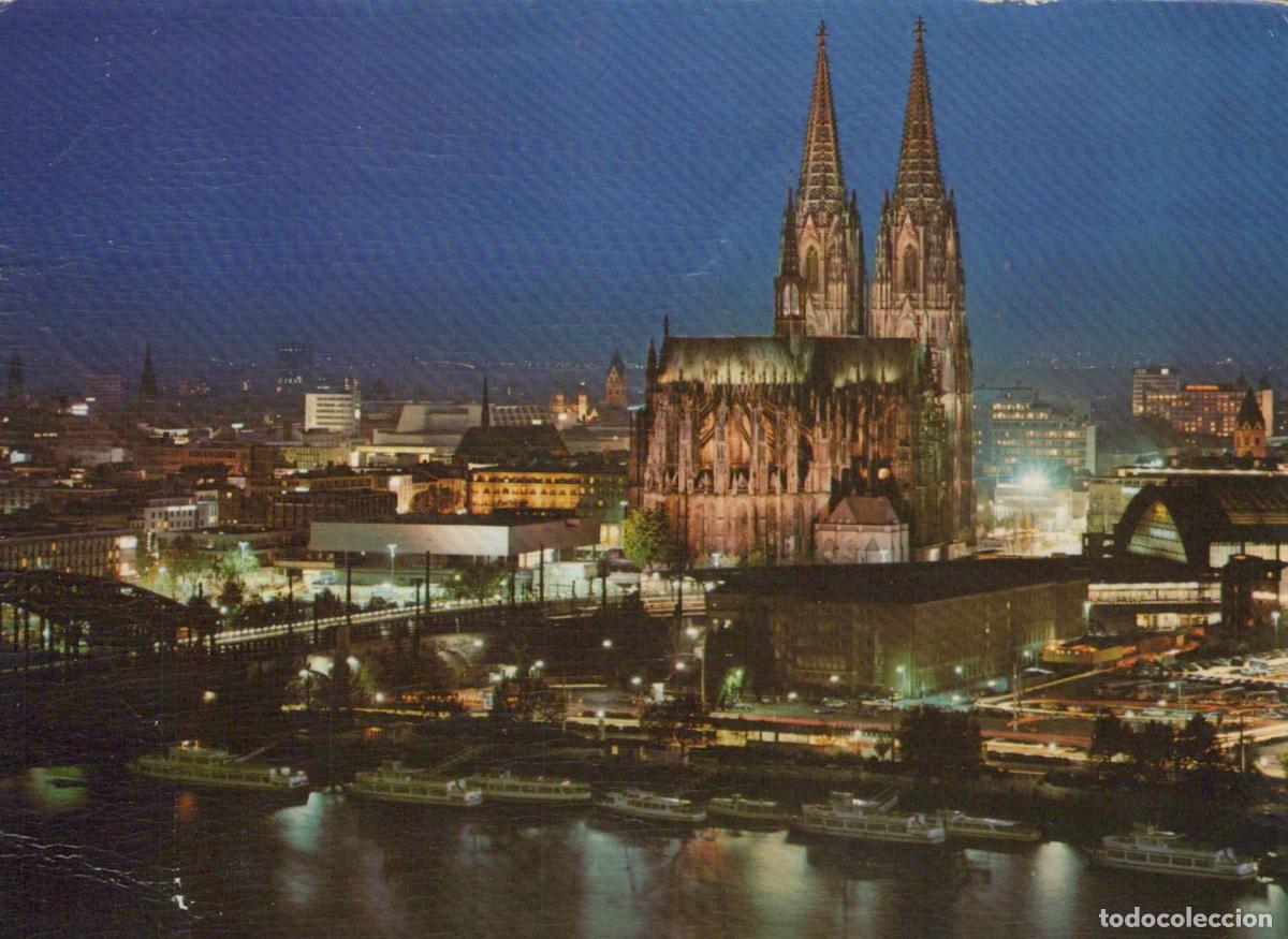 Postcards: Germany Cologne Cathedral and Cityscape At Night Rhine River *YAT670