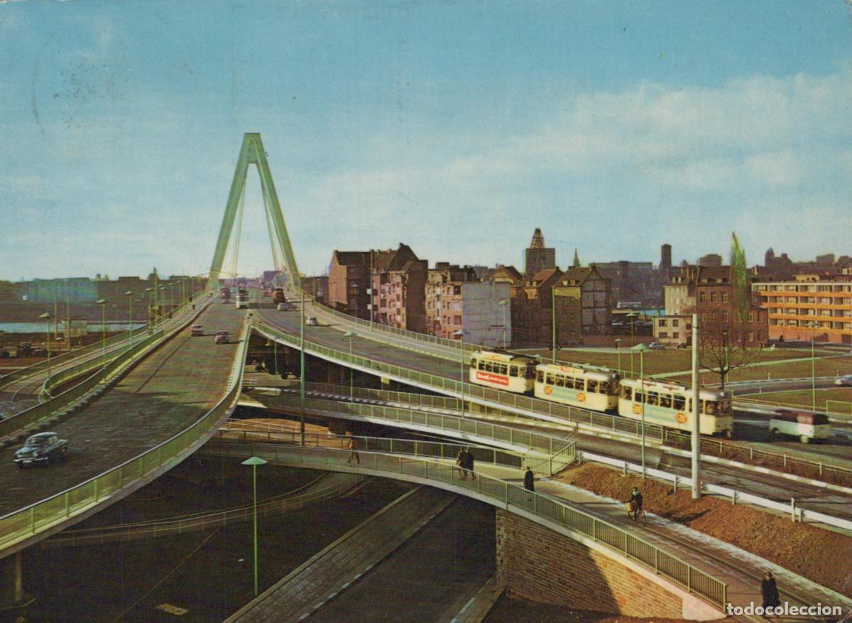 Postcards: Germany Cologne Severinsbr&uuml;cke Bridge With Tram and Cars *YAT572