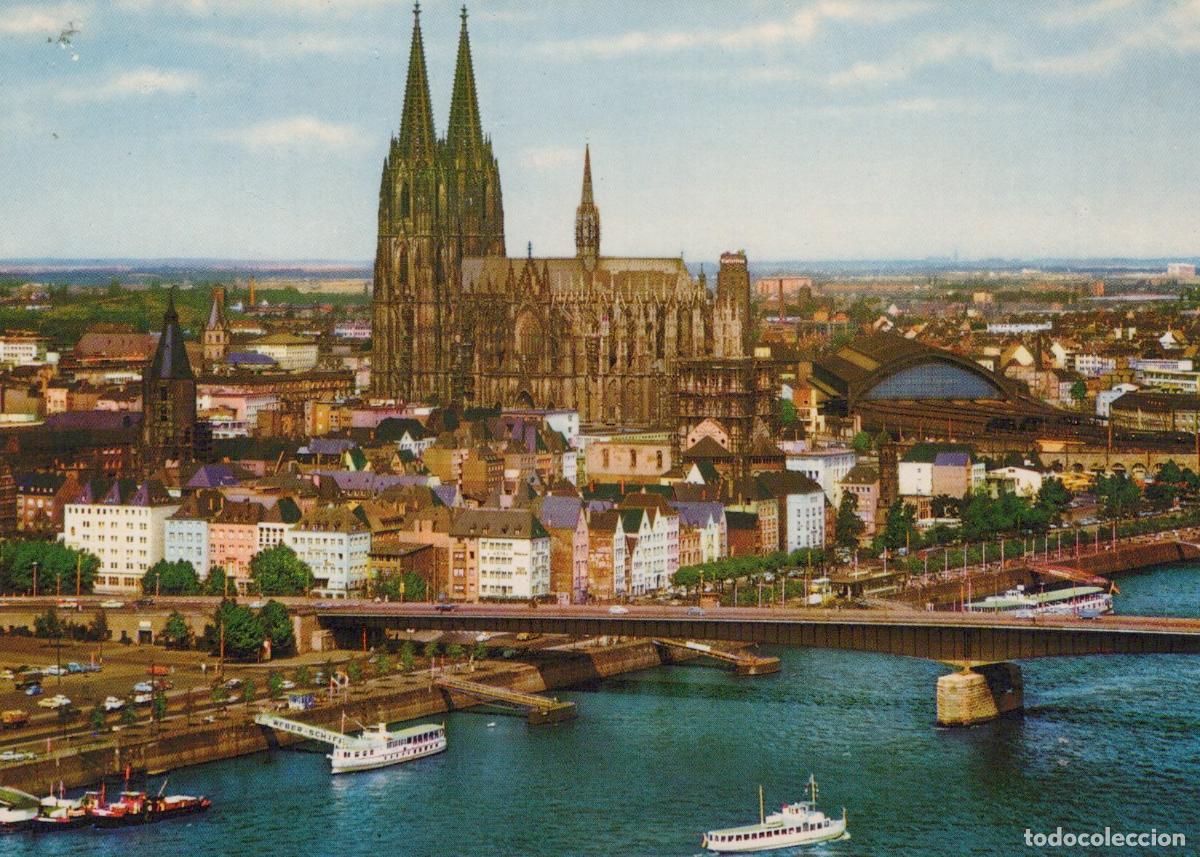 Postcards: Germany Cologne Panoramic View of Cathedral Old Town and Deutz Unposted *YAT582