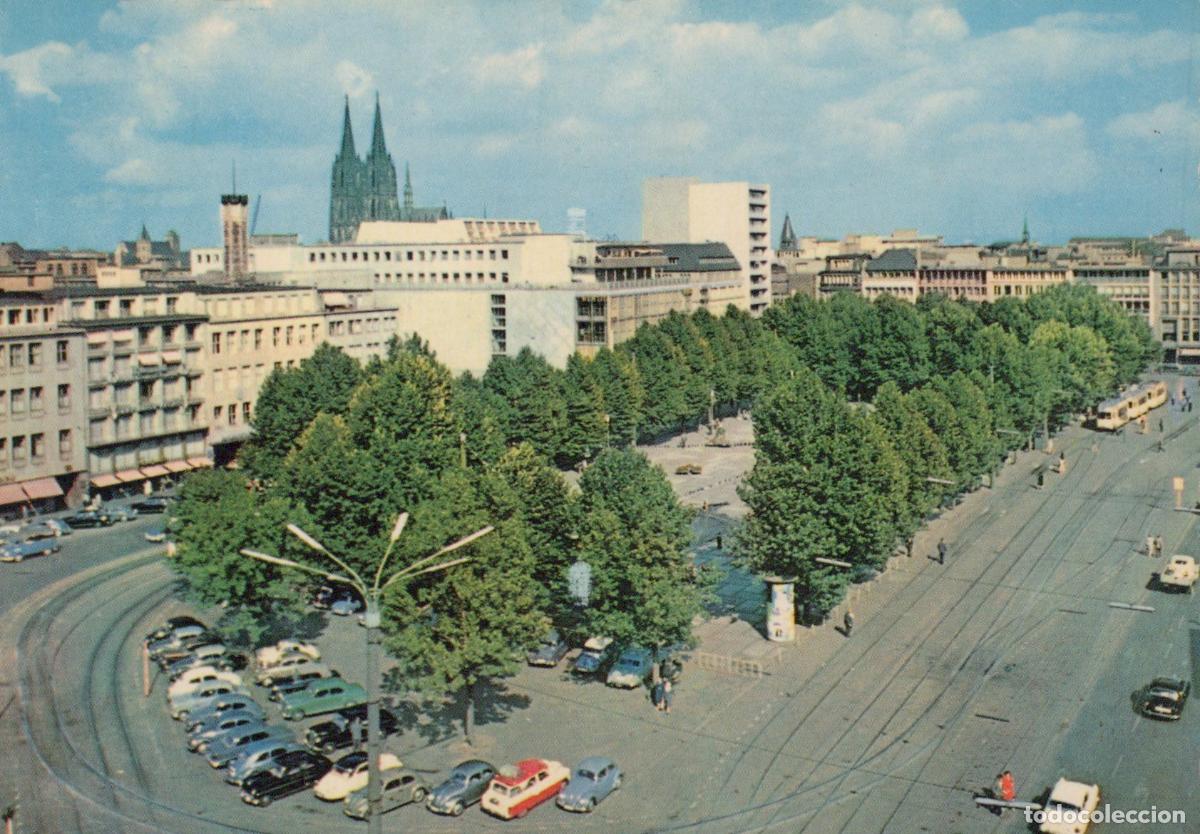 Postcards: Germany Cologne Neumarkt Square With Tram and Cars Cathedral Spires in *YAT592