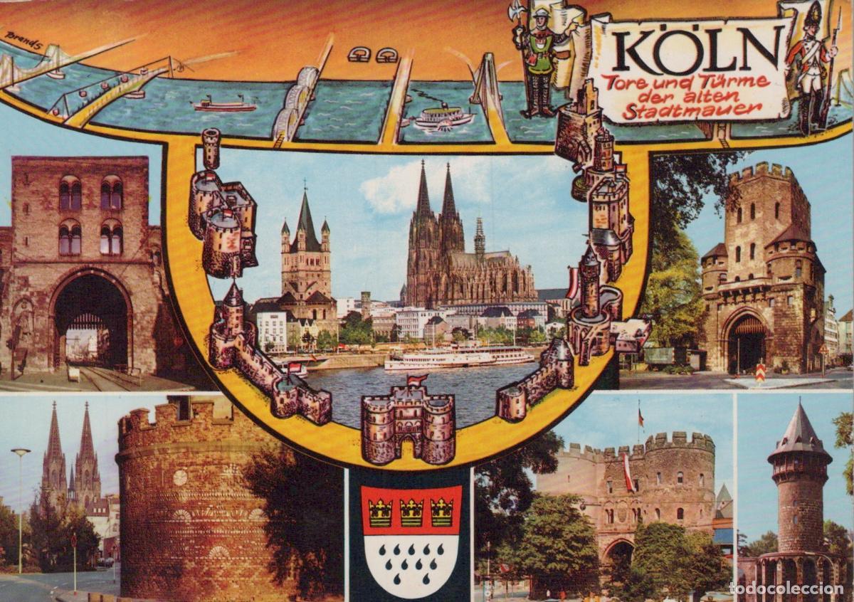 Postcards: Germany Cologne City View Collage With Cathedral and Medieval Towers *YAT700
