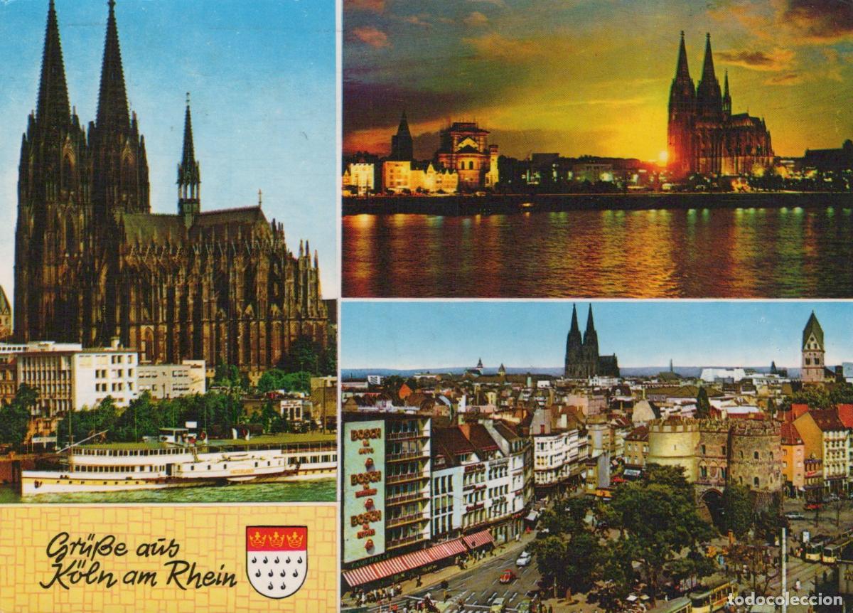 Postcards: Germany Cologne Cathedral and Rhine River Views *YAT597