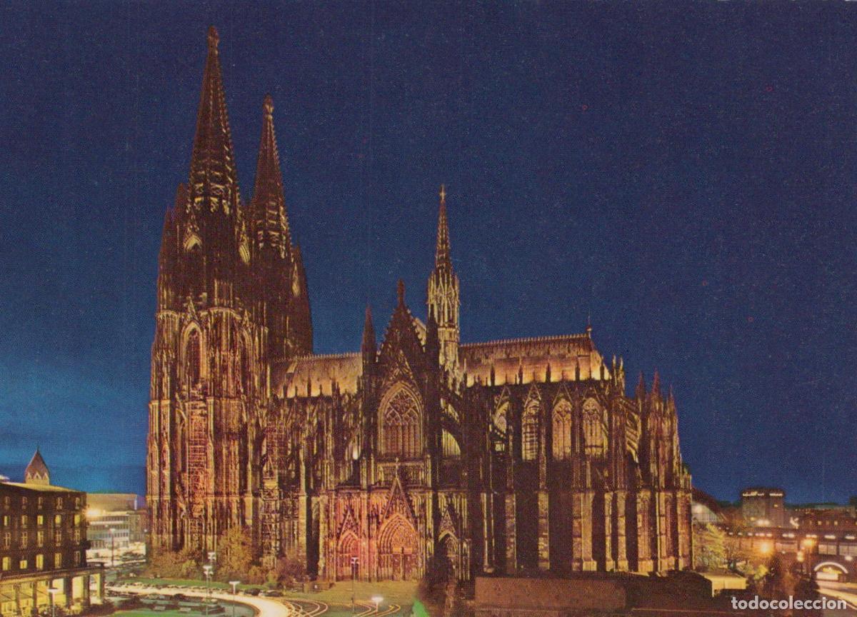 Postcards: Germany Cologne Cathedral Southern Side Night View Architecture Unposted *YAT612
