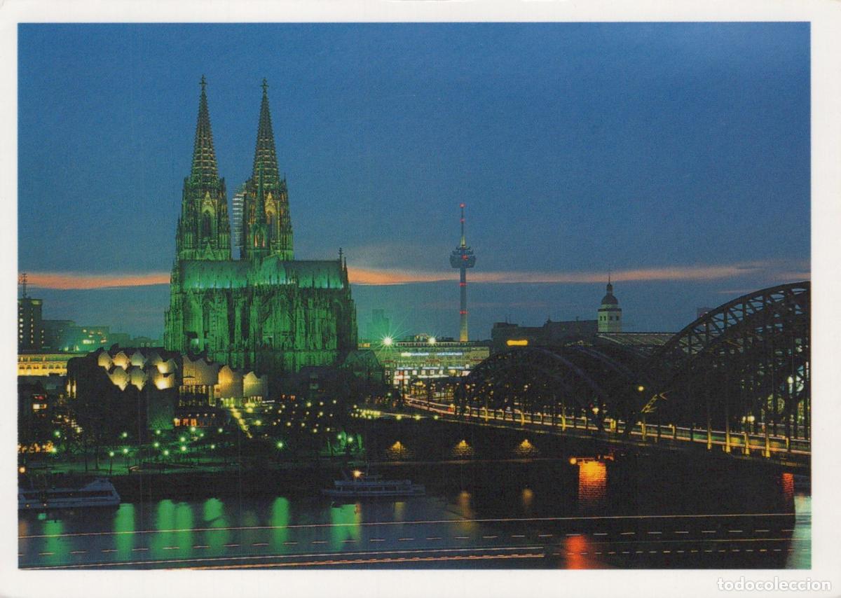Postcards: Germany Cologne Cathedral Hohenzollern Bridge At Dusk Unposted *YAT617