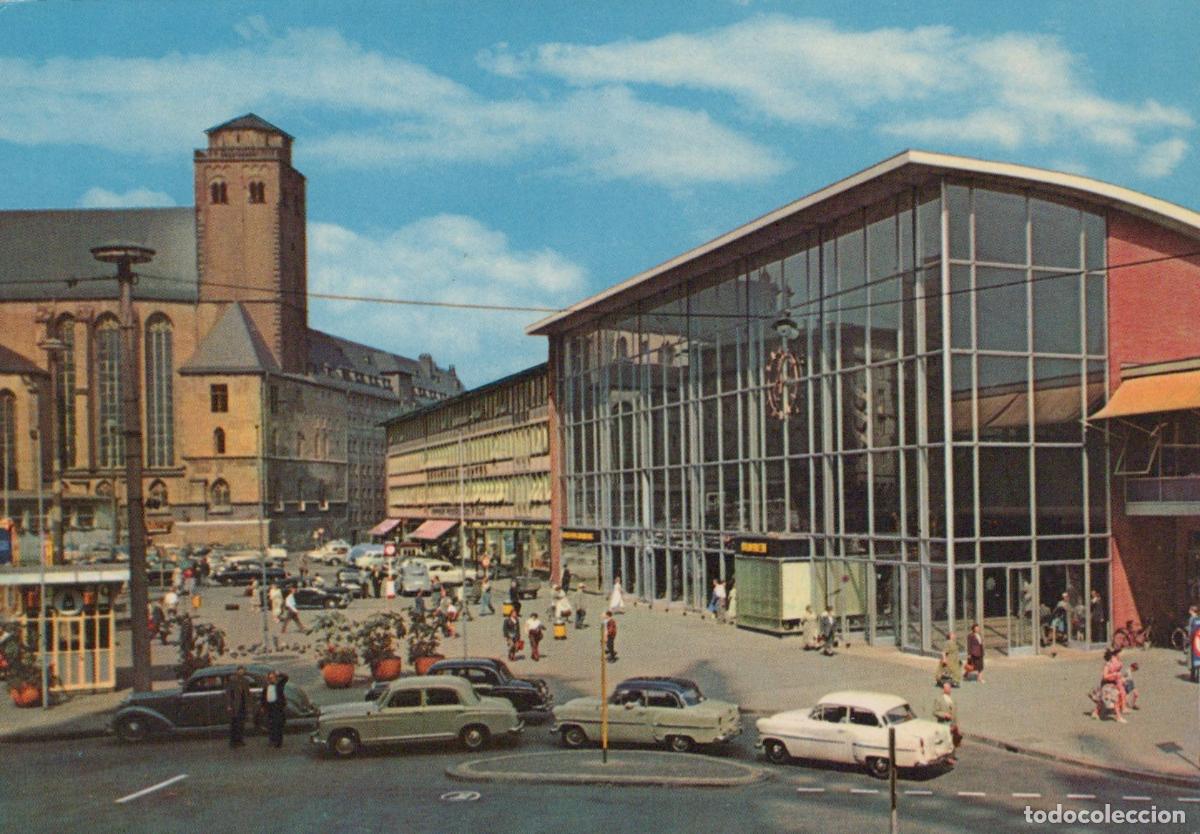 Postcards: Germany Cologne Hauptbahnhof Station Square With Vintage Cars Unposted *YAT755