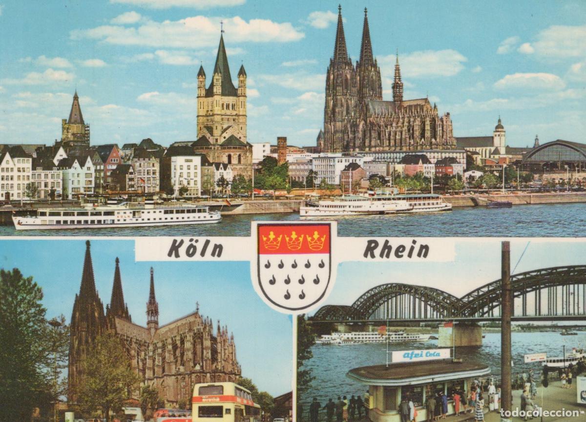 Postcards: Germany Cologne Rhine River Cathedral Hohenzollern Bridge Unposted *YAT662
