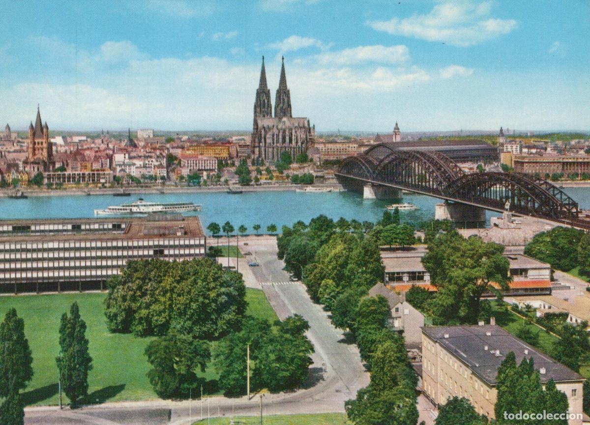 Cartes Postales: Germany Cologne Cathedral Hohenzollern Bridge Rhine River Cityscape *YAT717