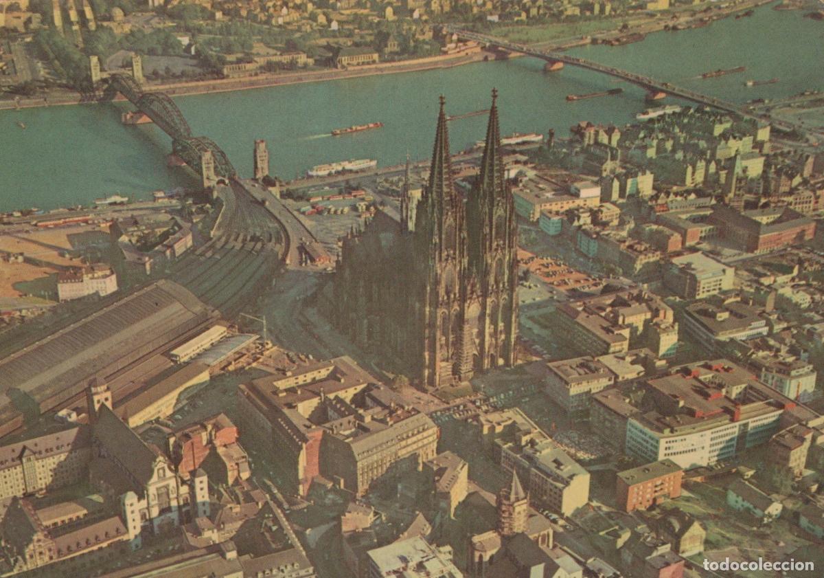 Postcards: Germany Cologne Cathedral and Hohenzollern Bridge Aerial View Unposted *YAT885