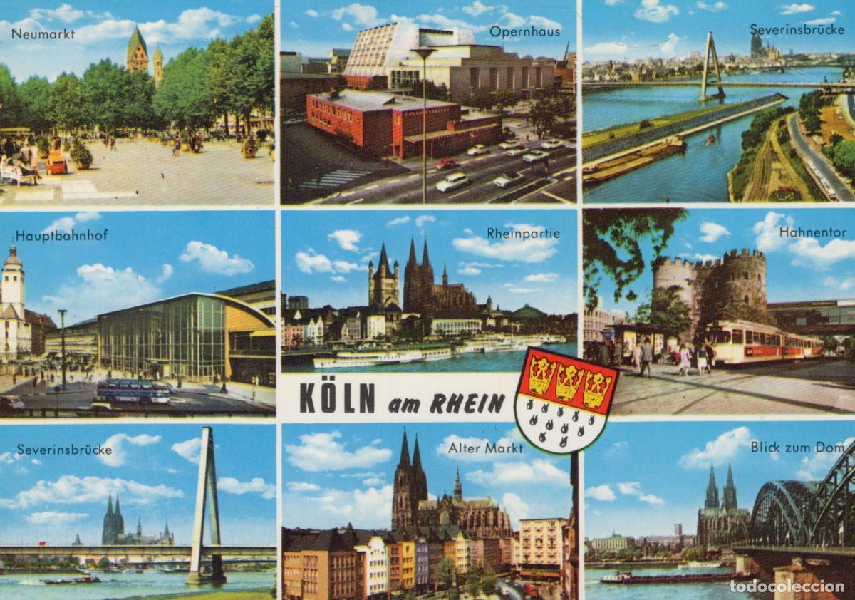 Postcards: Germany Cologne Multi View Neumarkt Opernhaus Severinsbr&uuml;cke Unposted *YAT787
