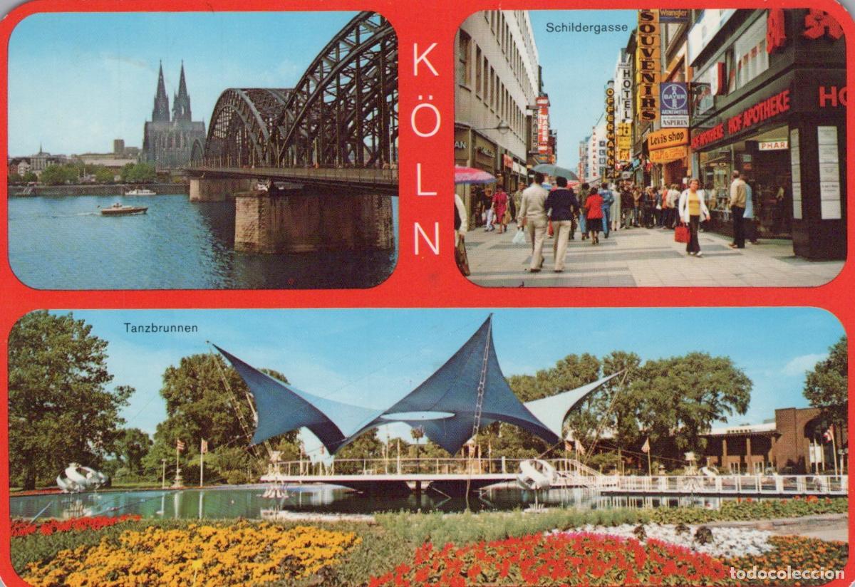 Postcards: Germany Cologne Multi View Hohenzollern Bridge Schildergasse Tanzbrunnen *YAT792