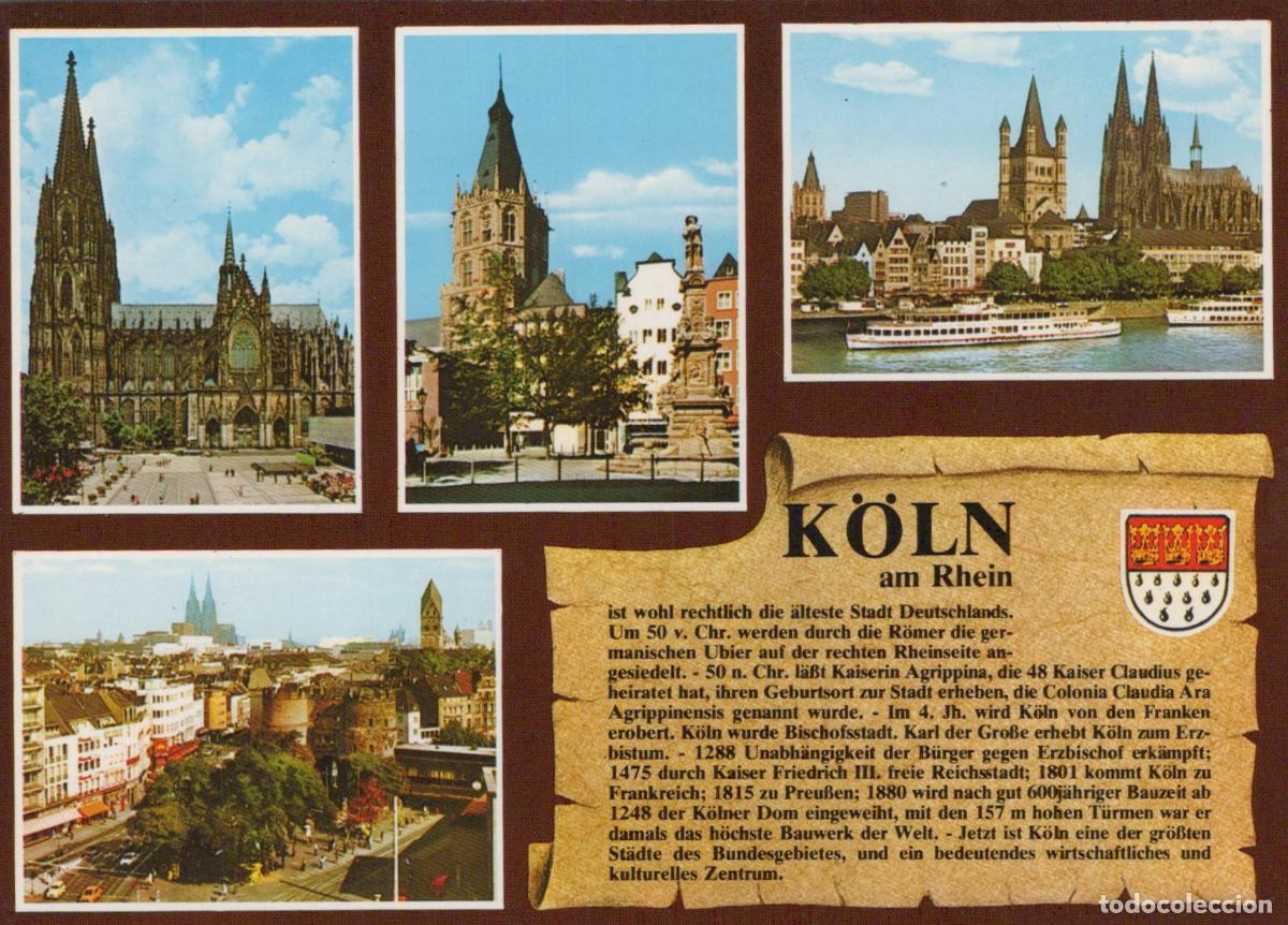 Postcards: Germany Cologne Cathedral Cityscape Rhine River Multi View *YAT797