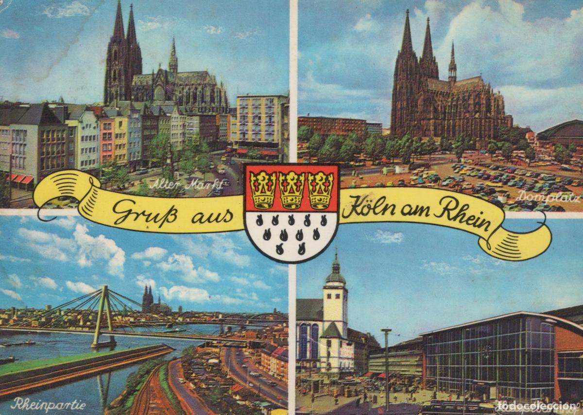 Postcards: Germany Cologne Multi View Cathedral Alter Markt Rheinpartie *YAT807