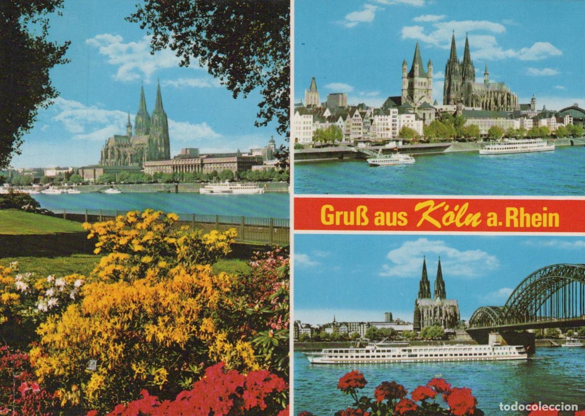 Postcards: Germany Cologne Cathedral and Rhine River Views 1979 *YAT812
